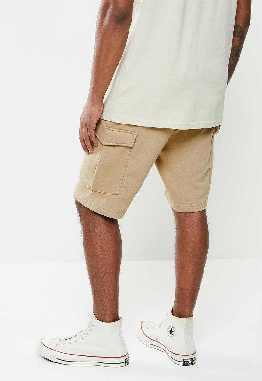 Brave Soul - Auden essential double pocket cargo - stone