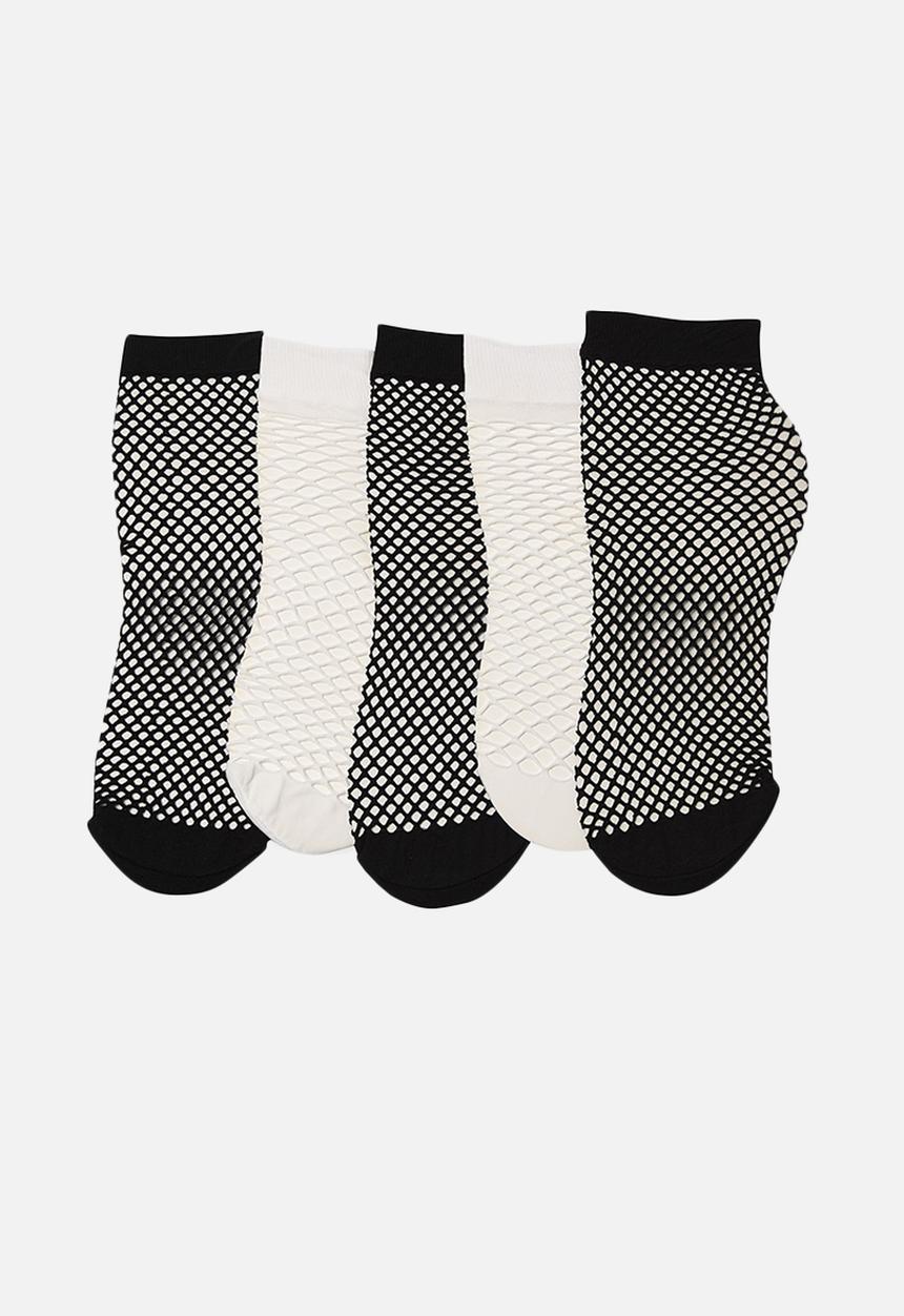 Trendyol - Knitted fishnet socks - black