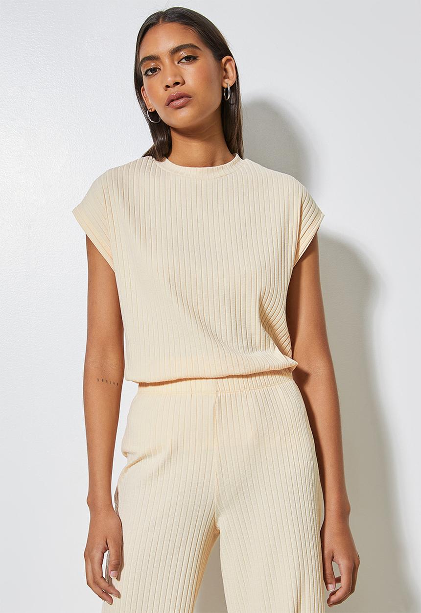 Superbalist - Rib tee - neutral