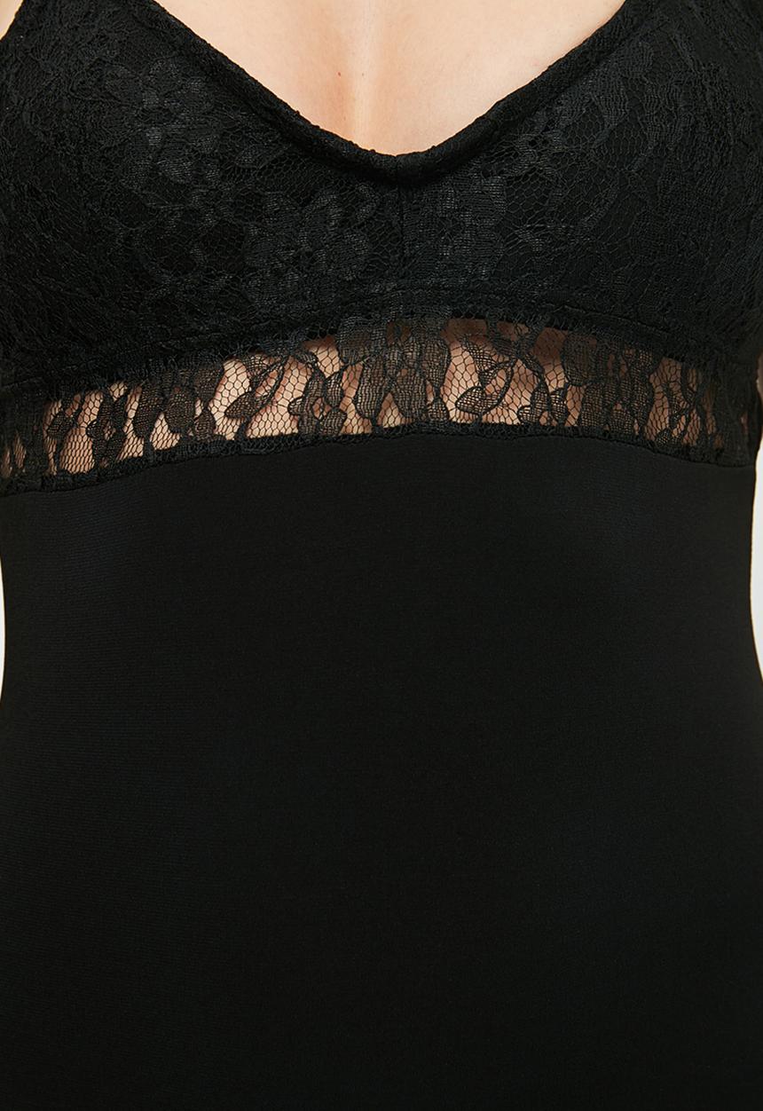 Trendyol - Lace corset body - black
