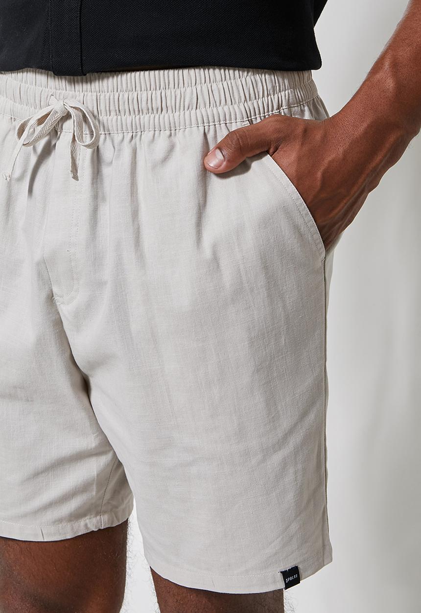 Superbalist - Deco light textured elasticated short - grey 