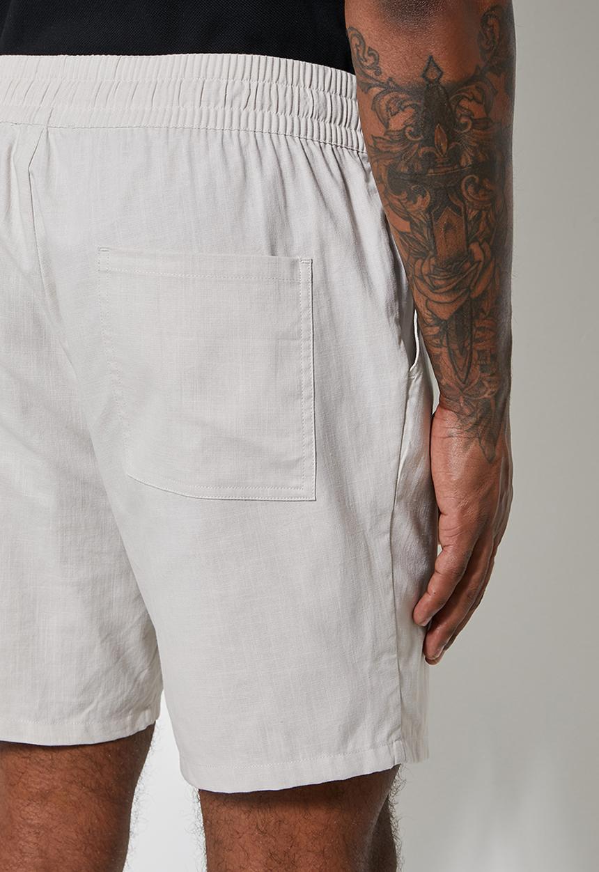 Superbalist - Deco light textured elasticated short - grey 