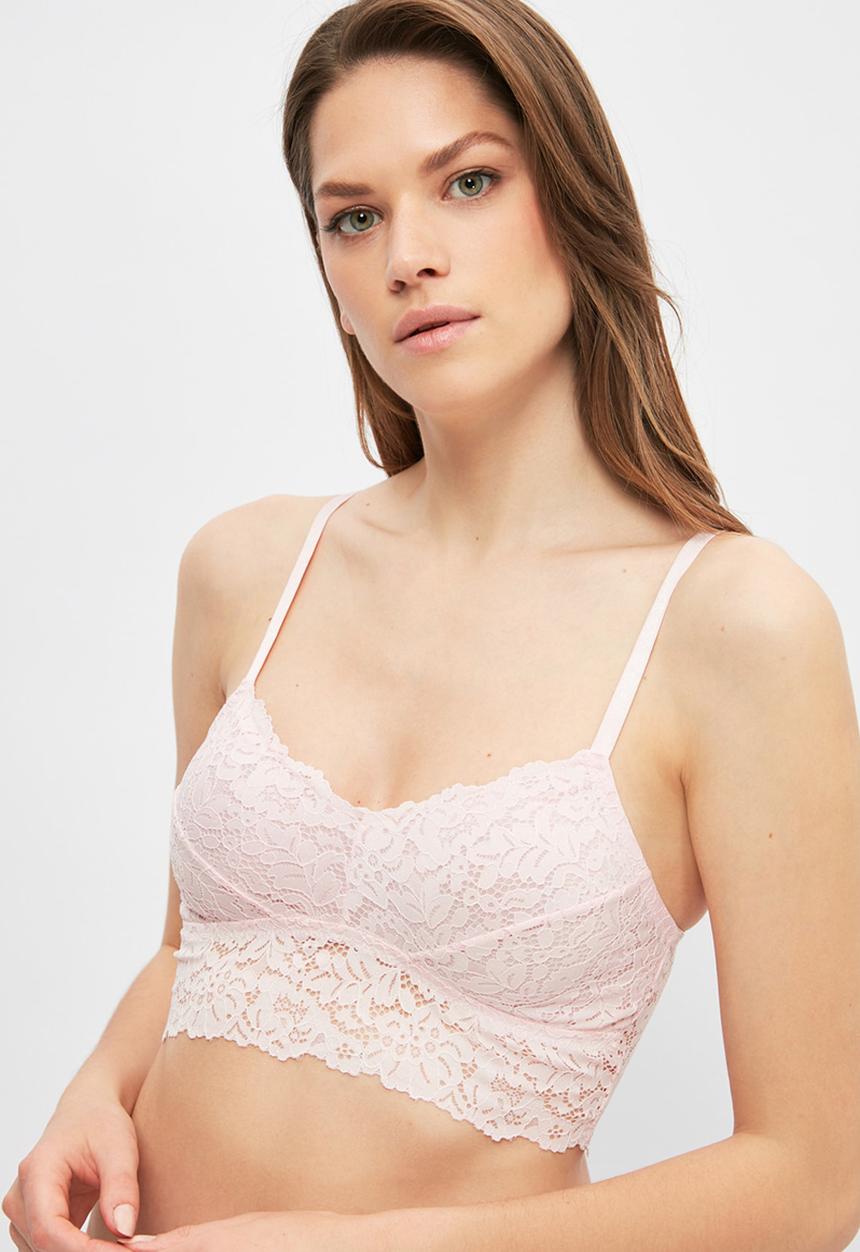 Trendyol - Lace bralet  - powder pink