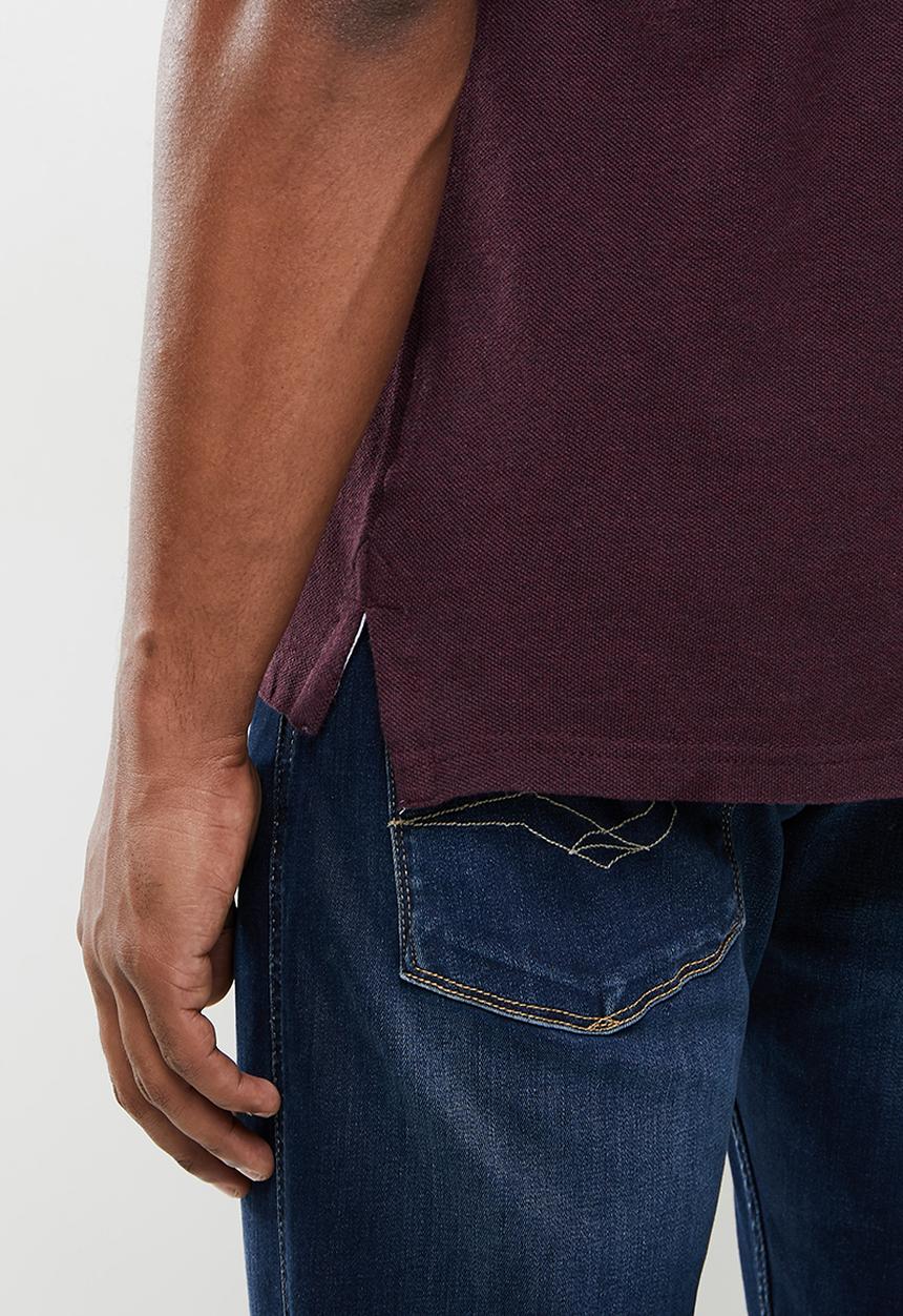 Superdry. - Short sleeve classic pique polo - port marl