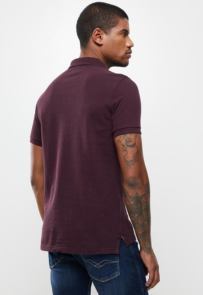 Superdry. - Short sleeve classic pique polo - port marl