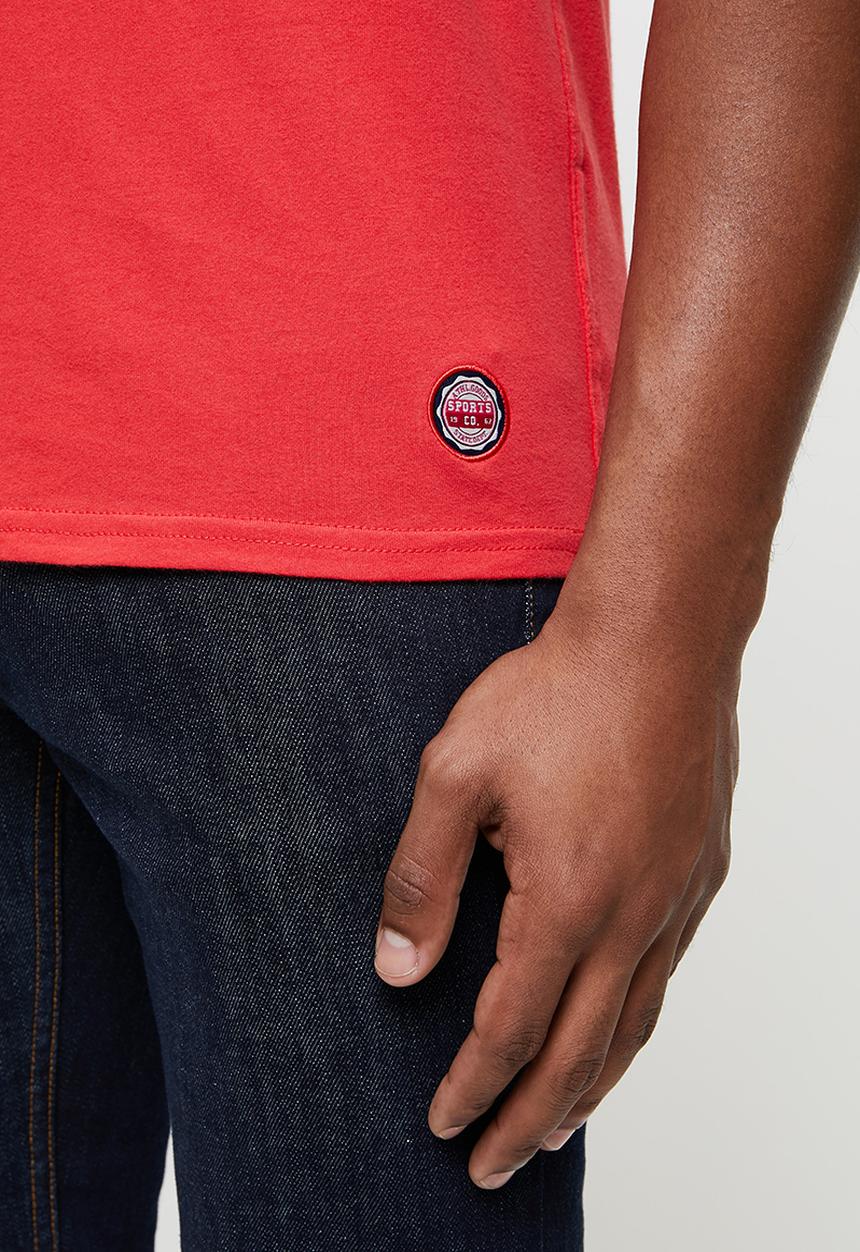 Superdry. - Collegiate graphic tee - drop kick red