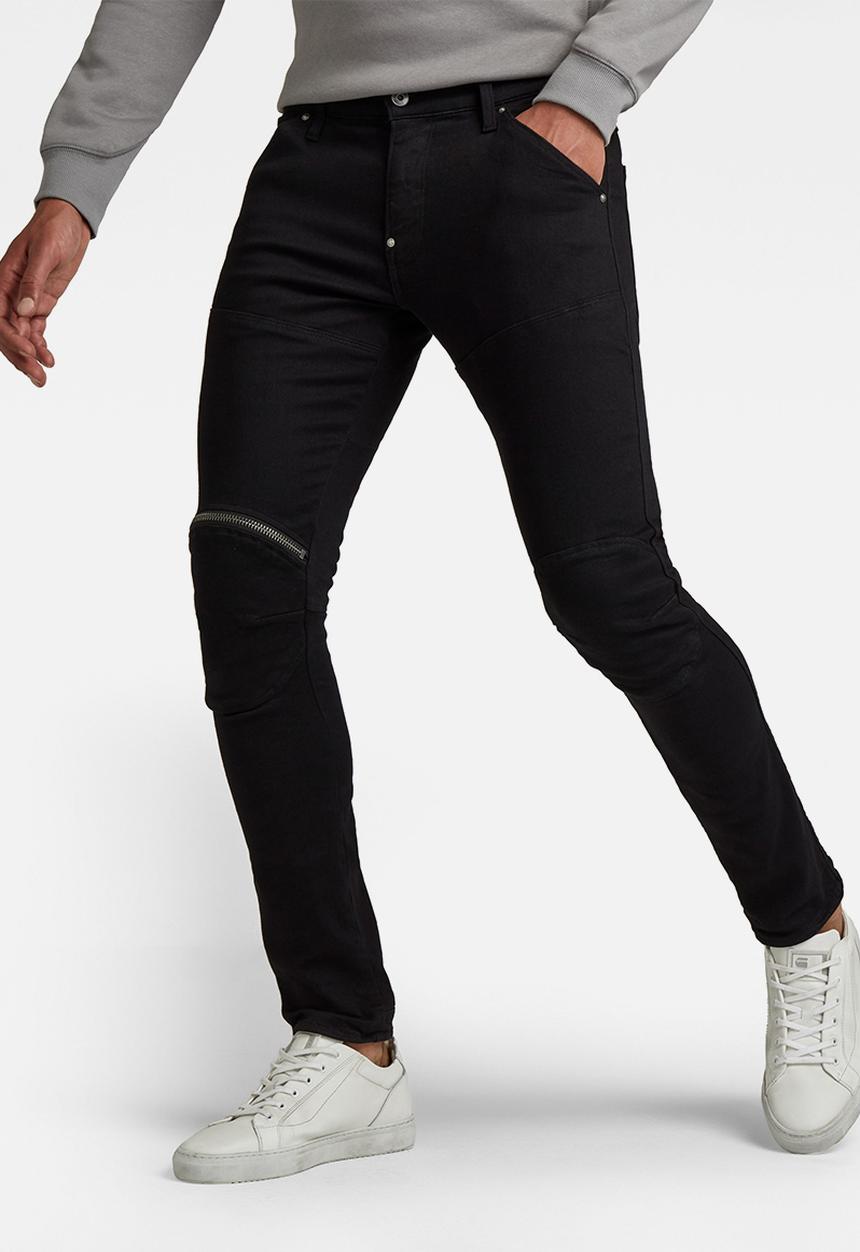 G-STAR - 5620 3d zip knee skinny - pitch black