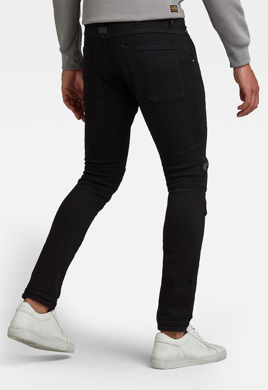 G-STAR - 5620 3d zip knee skinny - pitch black