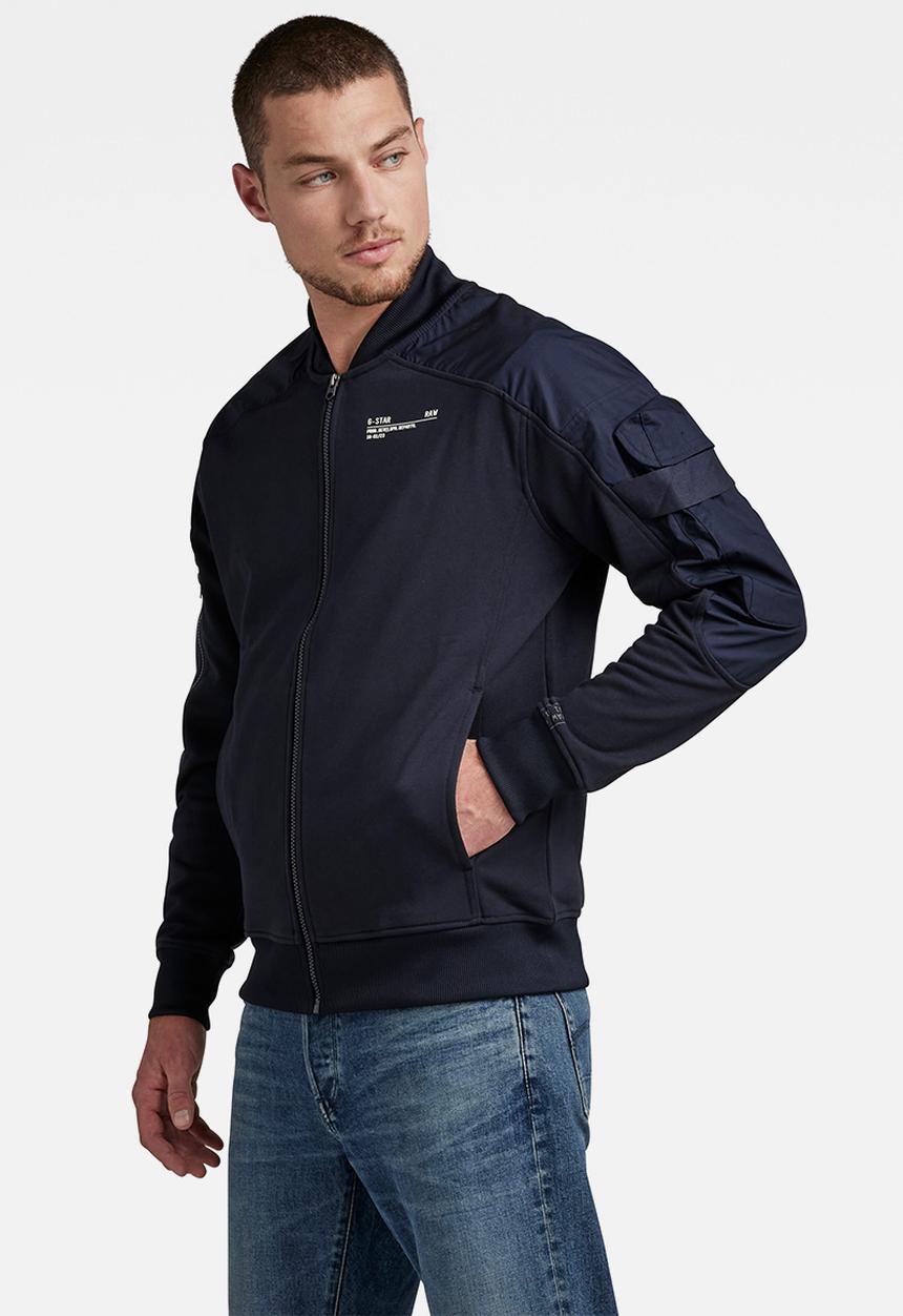 G-STAR - Mixed cargo bomber jacket - mazarine blue