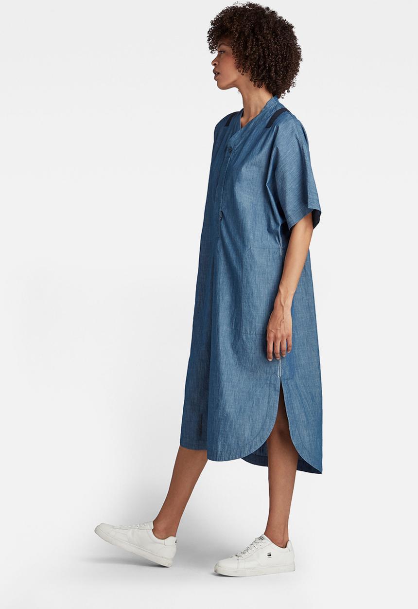 G-STAR - Baseball scoop hem dress - rinsed