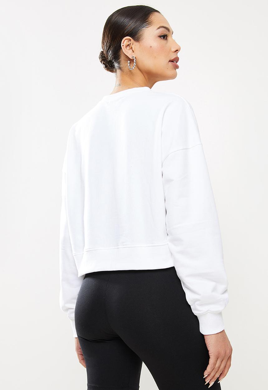 Missguided - V front oversized sweat - white