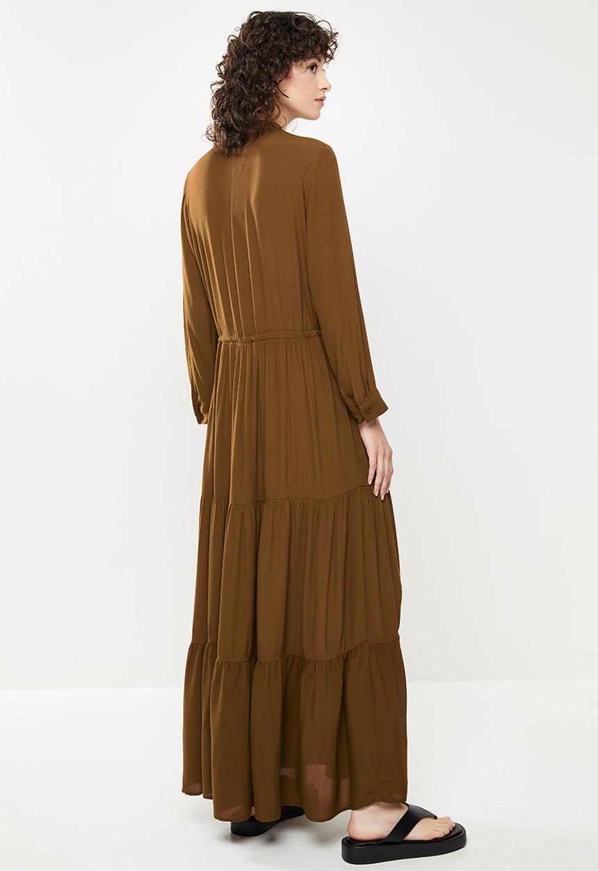 MANGO - Dress canyon - brown