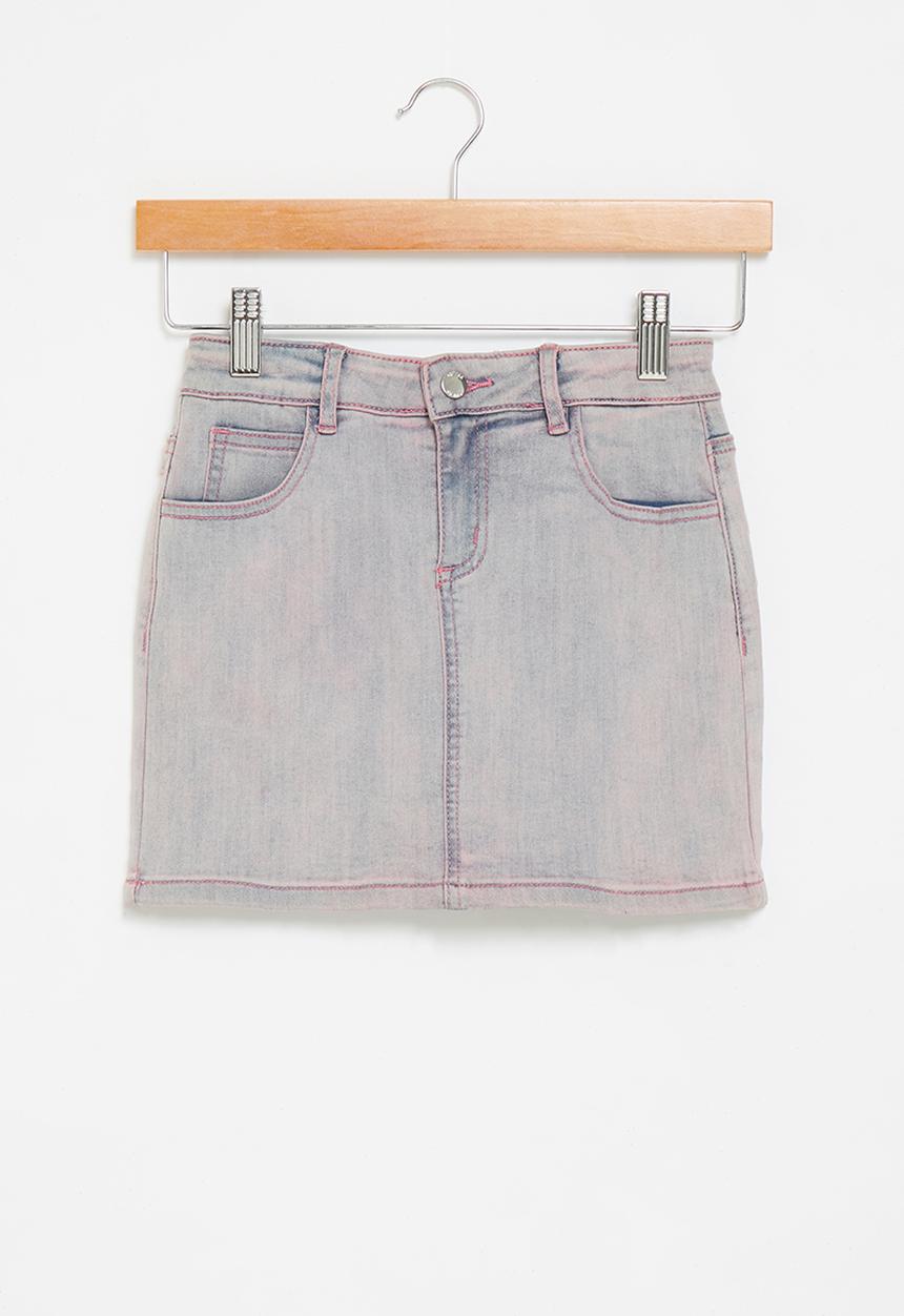 GUESS - Stretch denim mini skirt - blue