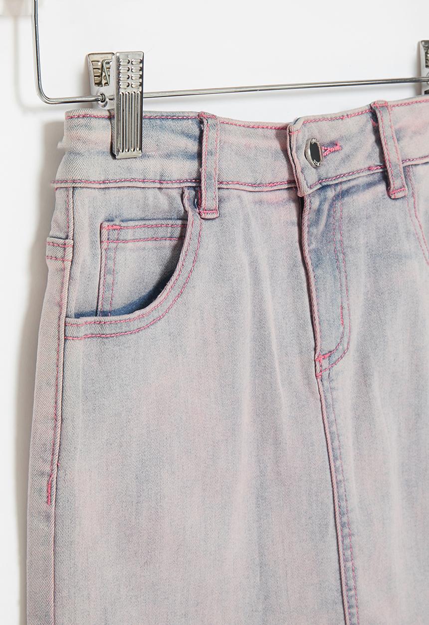GUESS - Stretch denim mini skirt - blue