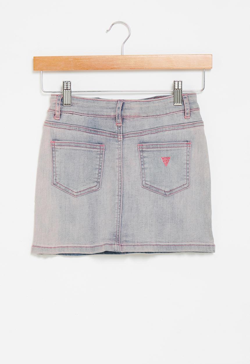 GUESS - Stretch denim mini skirt - blue
