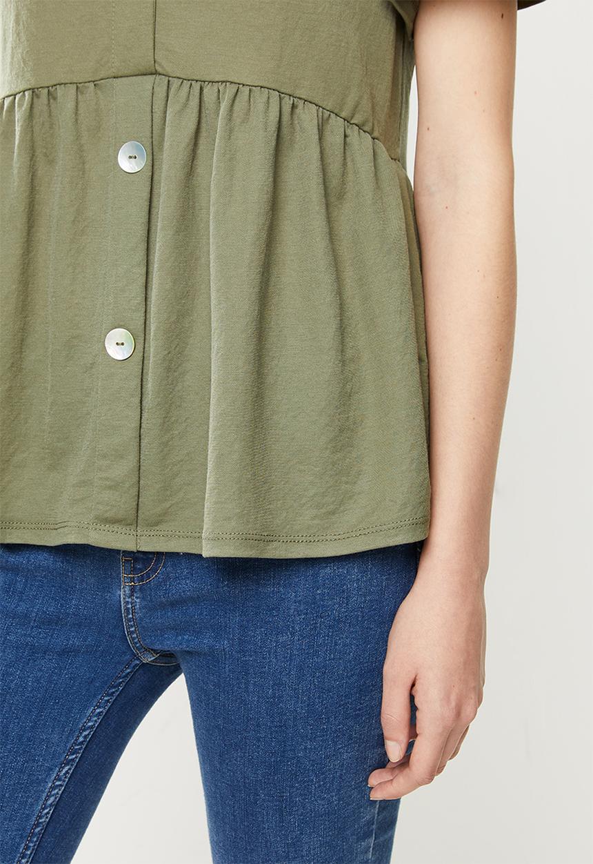 MANGO - T-shirt thalia - green 