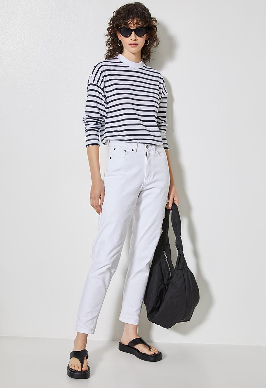 Superbalist - Easy fit striped tee - black & white