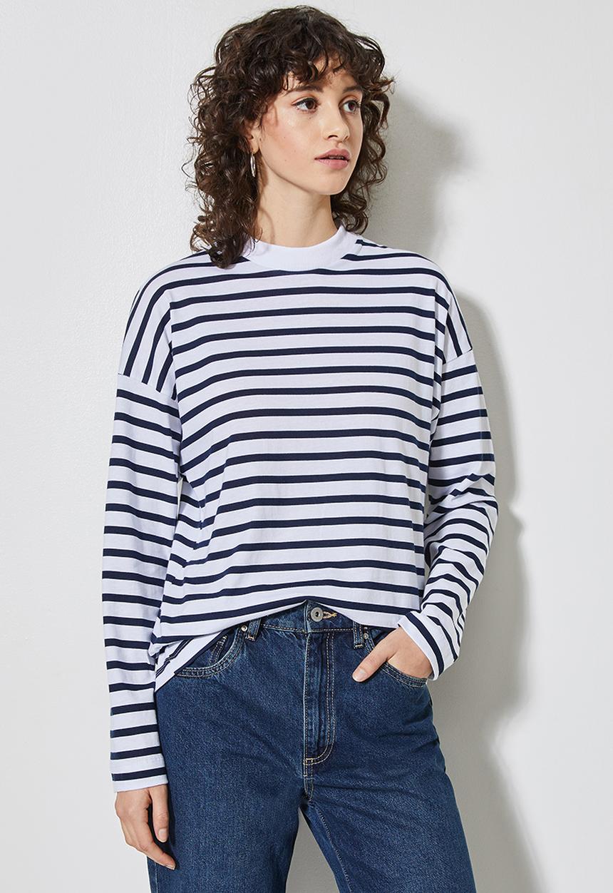 Superbalist - Easy fit striped tee - navy & white