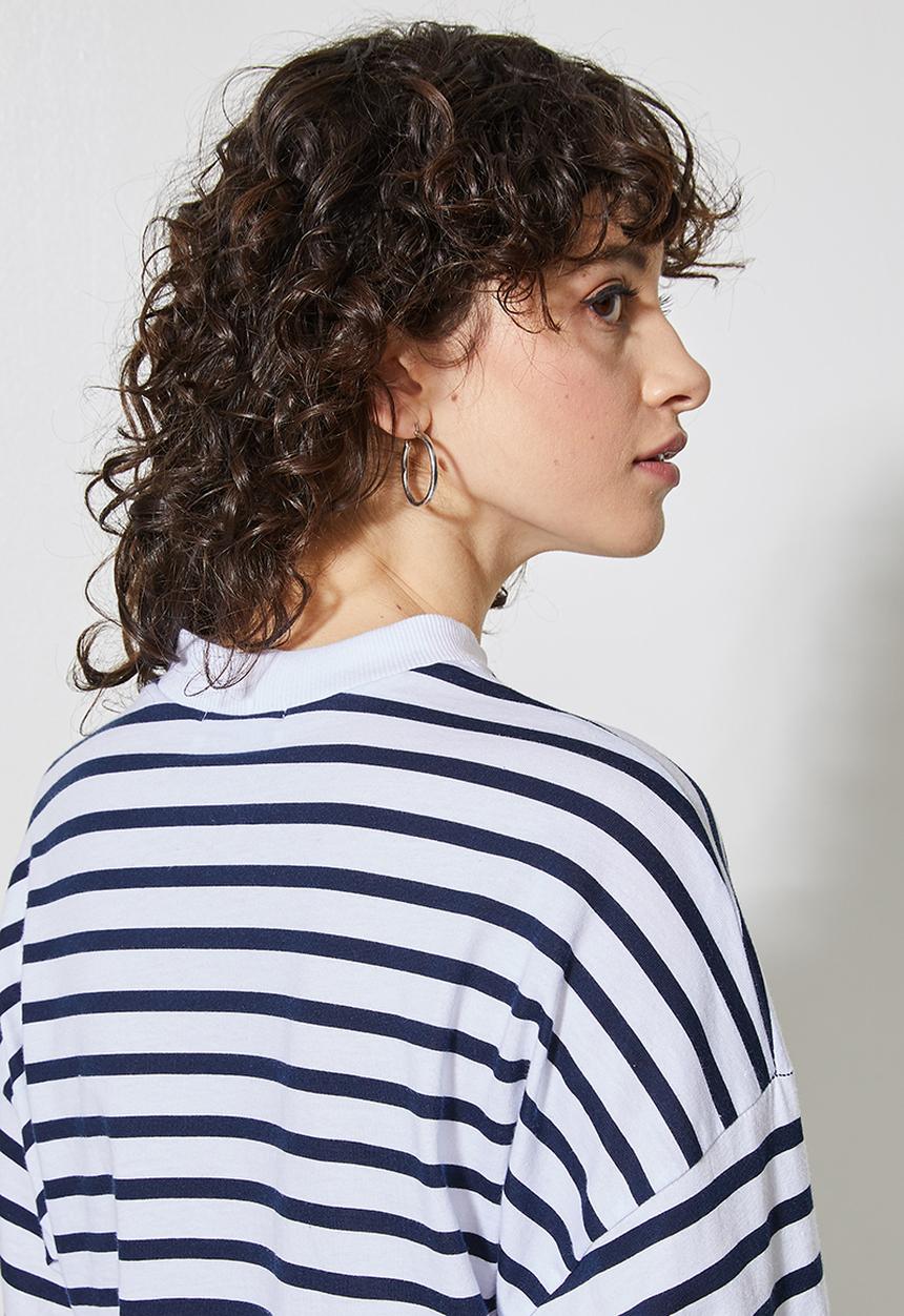 Superbalist - Easy fit striped tee - navy & white