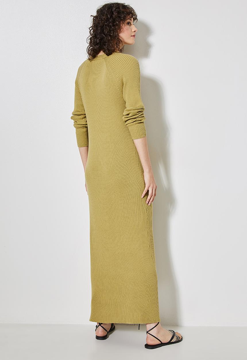 Superbalist - Organic cotton maxi cardi dress - olive