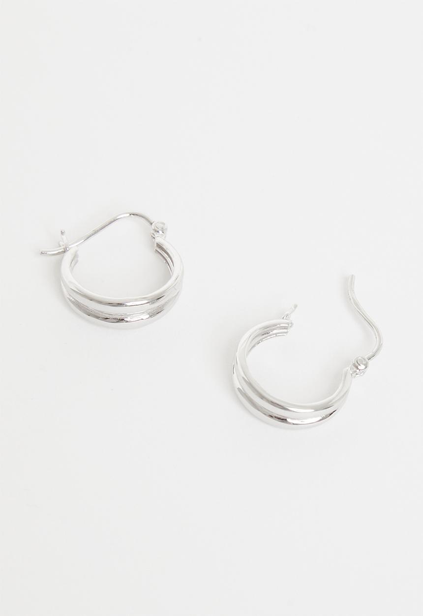 Superbalist - Double hoop sterling silver earrings
