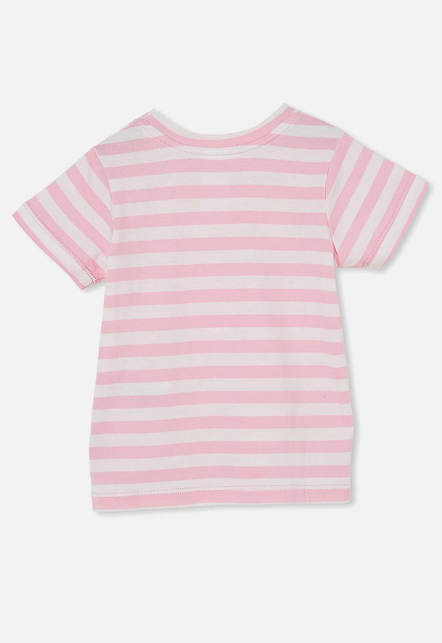 Cotton On - Jamie short sleeve tee - cali pink/vanilla