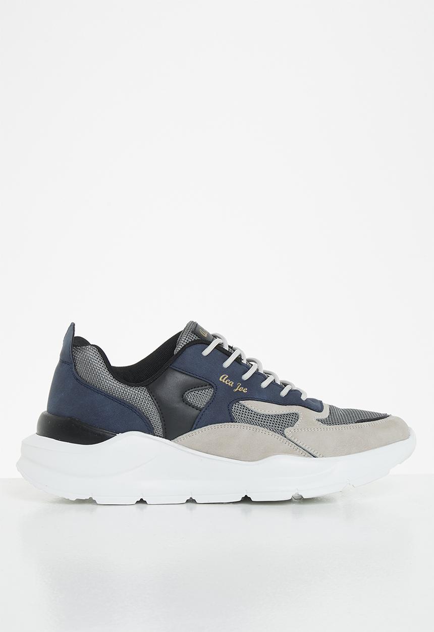 Aca Joe - Mens core sneaker - grey & navy 
