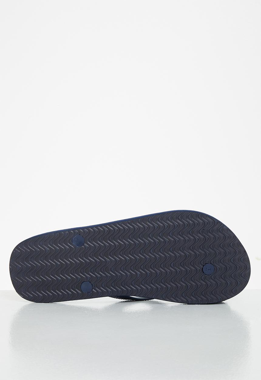 Aca Joe - Mens aca joe printed slip slops - navy