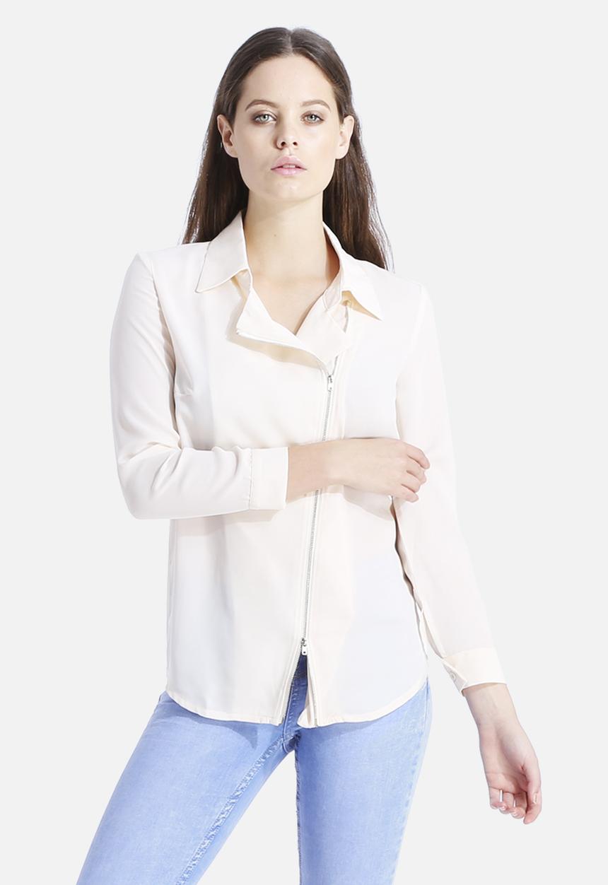 Goldie - Jalouse Zip Chiffon Blouse