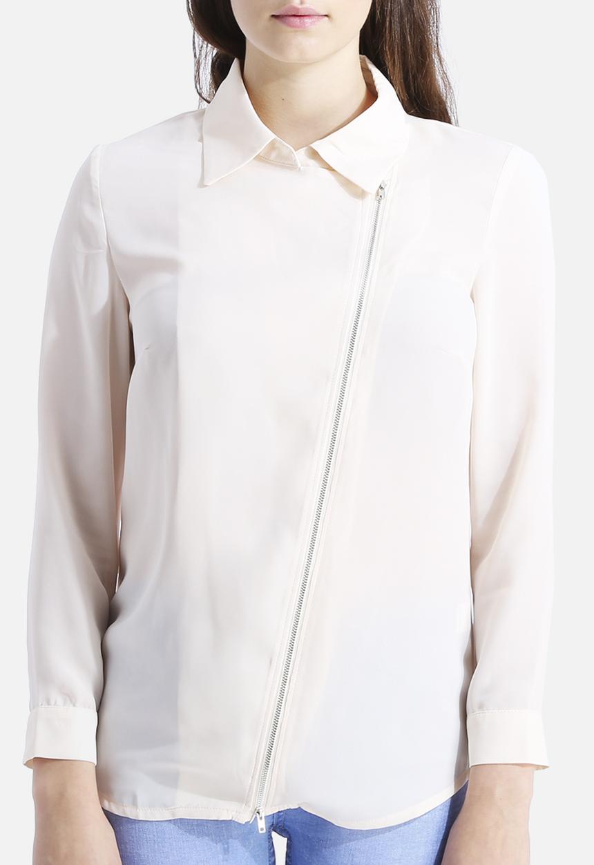 Goldie - Jalouse Zip Chiffon Blouse