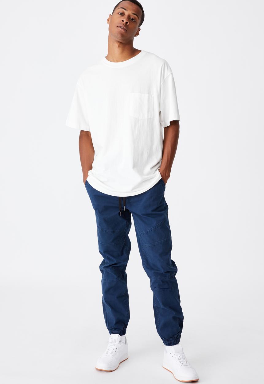 Cotton On - Drake cuffed pant - navy
