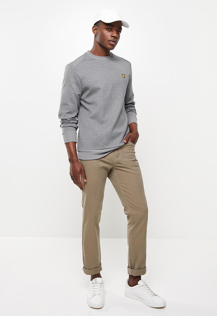 Lyle & Scott - Crew neck fly fleece - grey