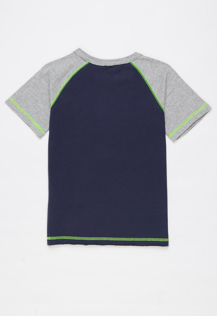GUESS - Younger boys short sleeve raglan T-shirt - grey & navy