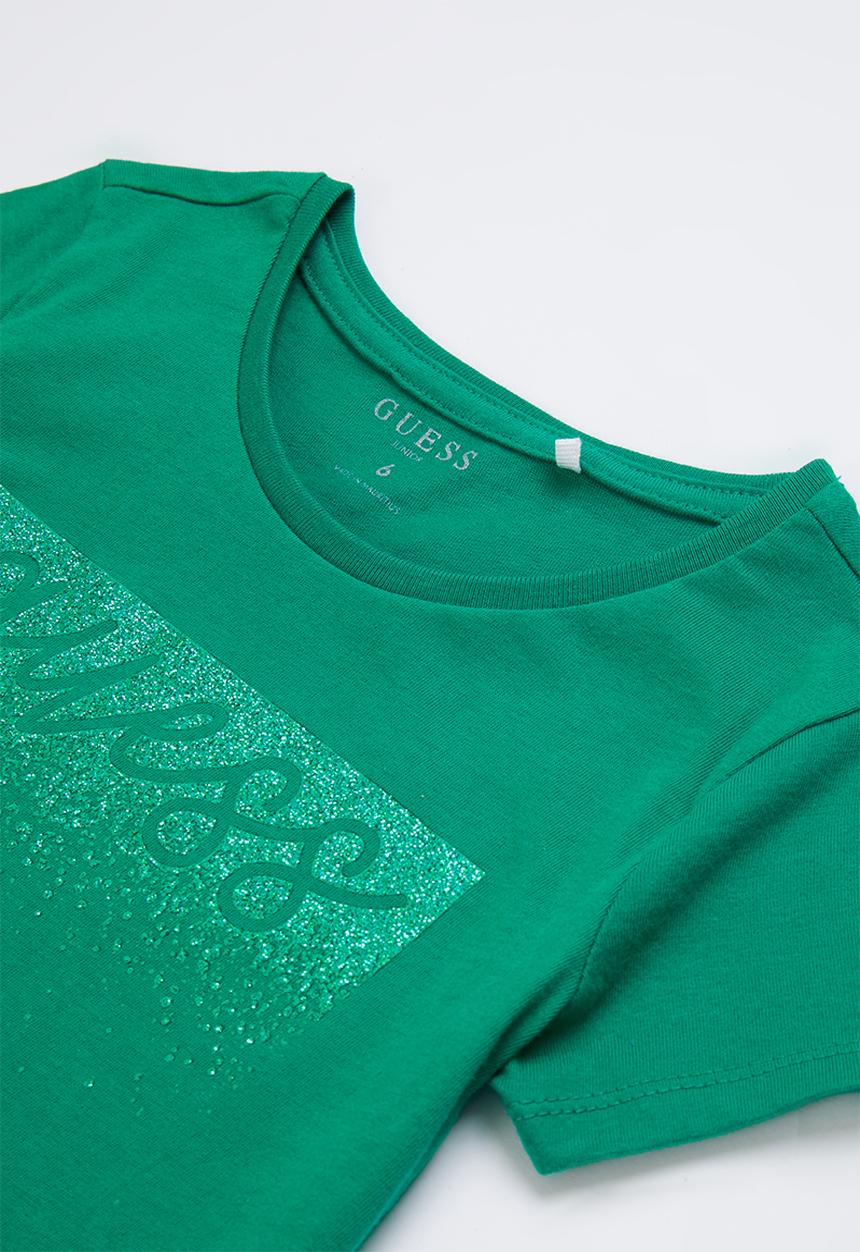 GUESS - Tam glitter tee - green