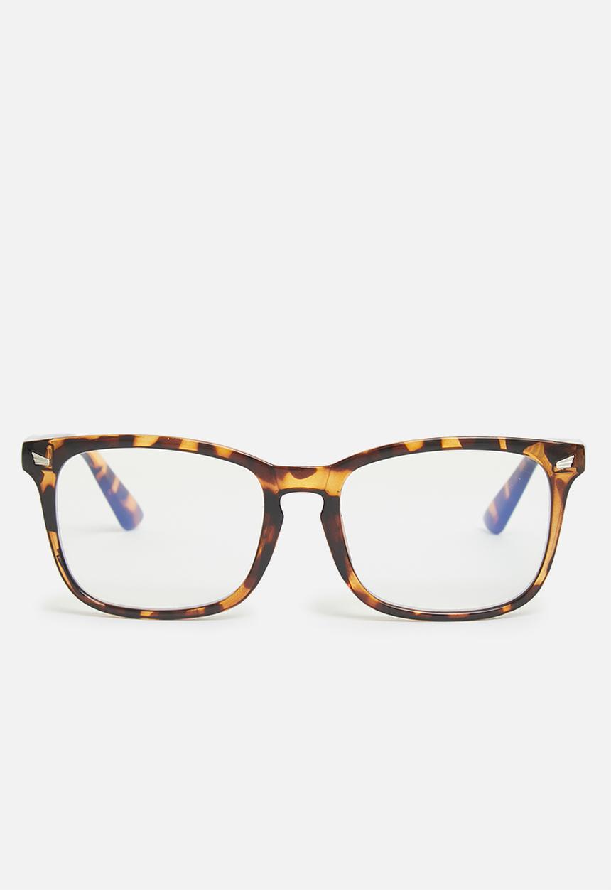 Sophie Moda - Glasses: anti-blue light classic colourful fashion - brown 