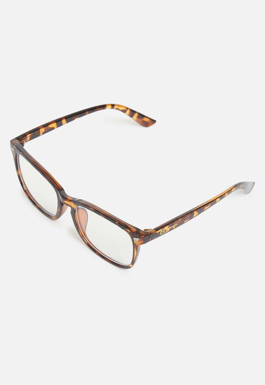 Sophie Moda - Glasses: anti-blue light classic colourful fashion - brown 
