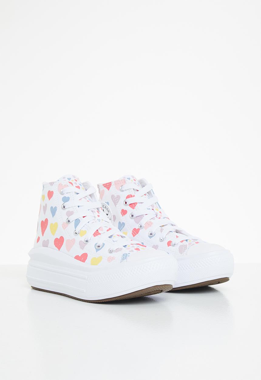 Converse - Chuck taylor all star move hi - white/white/pink salt