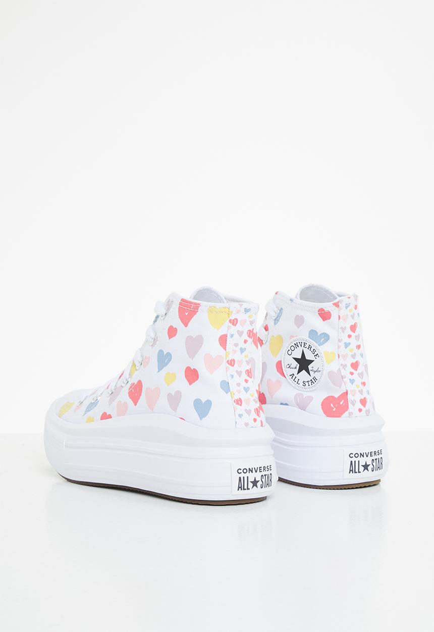 Converse - Chuck taylor all star move hi - white/white/pink salt