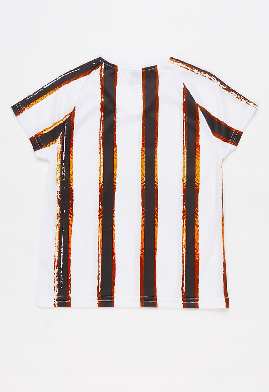 Rebel Republic - Stripe sports tee - white