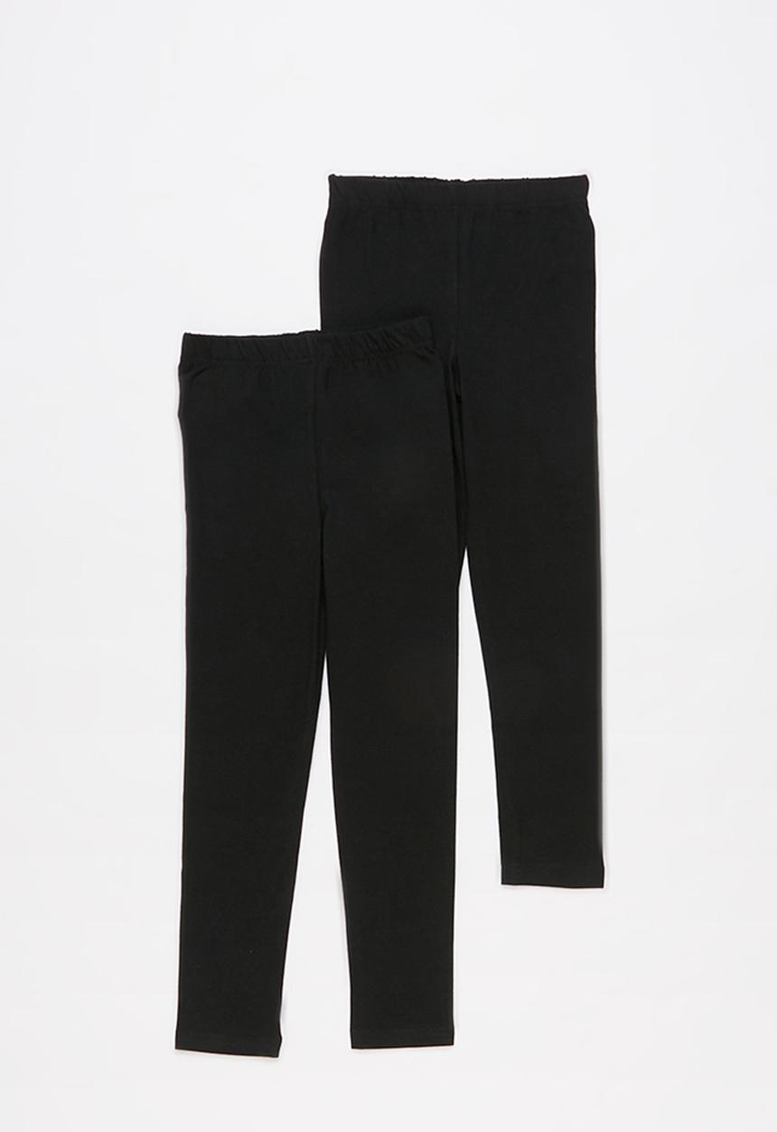Rebel Republic - Girls 2 pack leggings - black