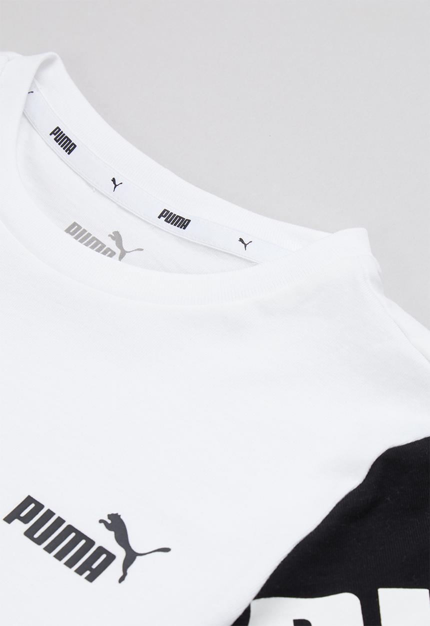 PUMA - Puma power colorblock tee b - white