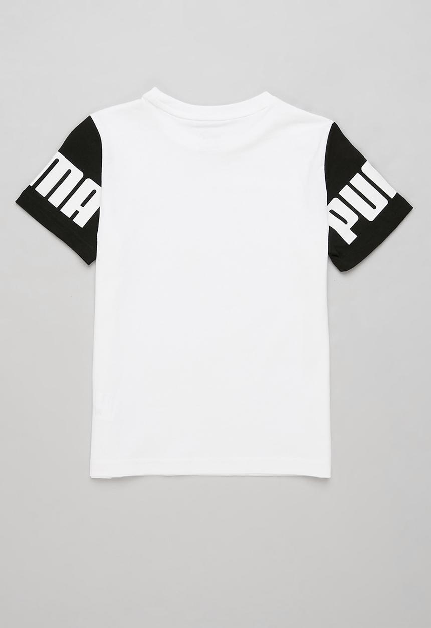 PUMA - Puma power colorblock tee b - white