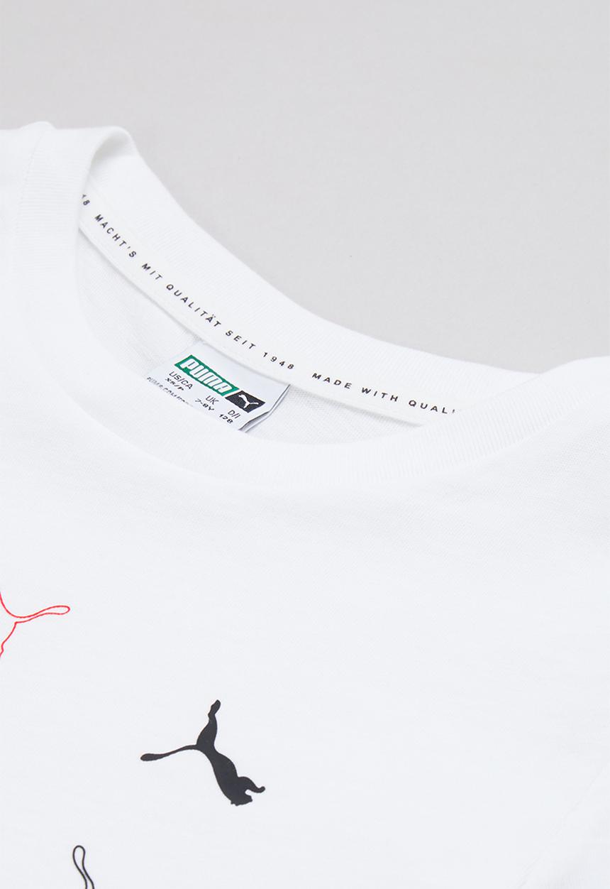 PUMA - Classics graphic tee b - white 