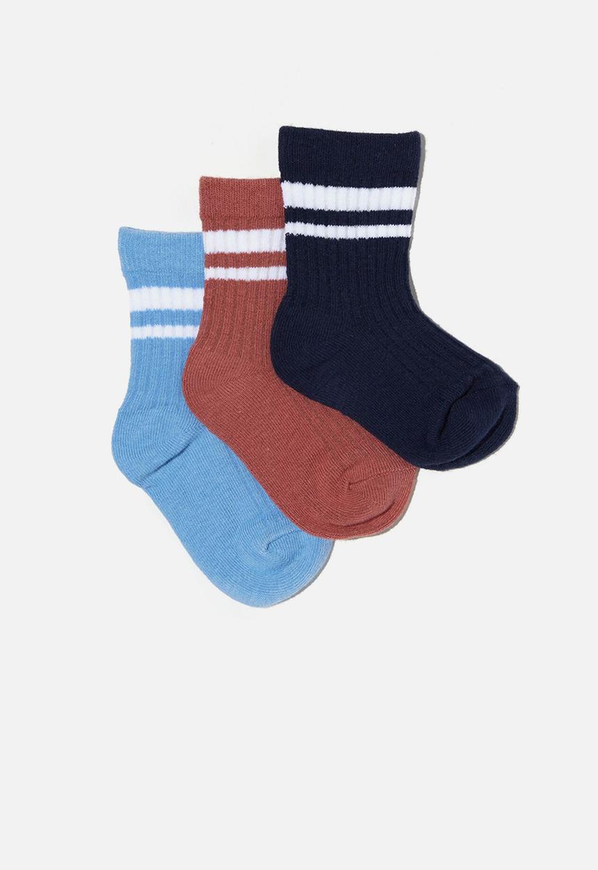 Cotton On - Kids 3 pack crew socks - multi 