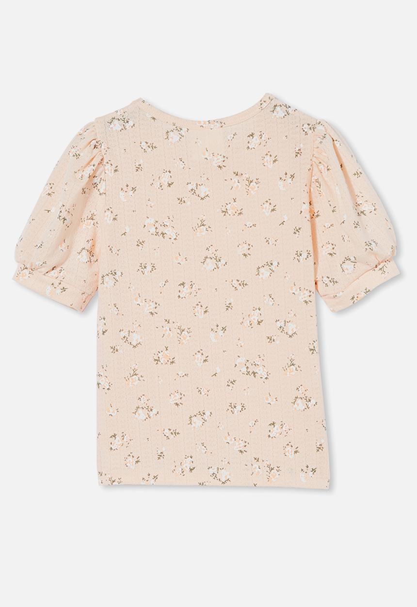 Cotton On - Jasmine puff sleeve top - peach