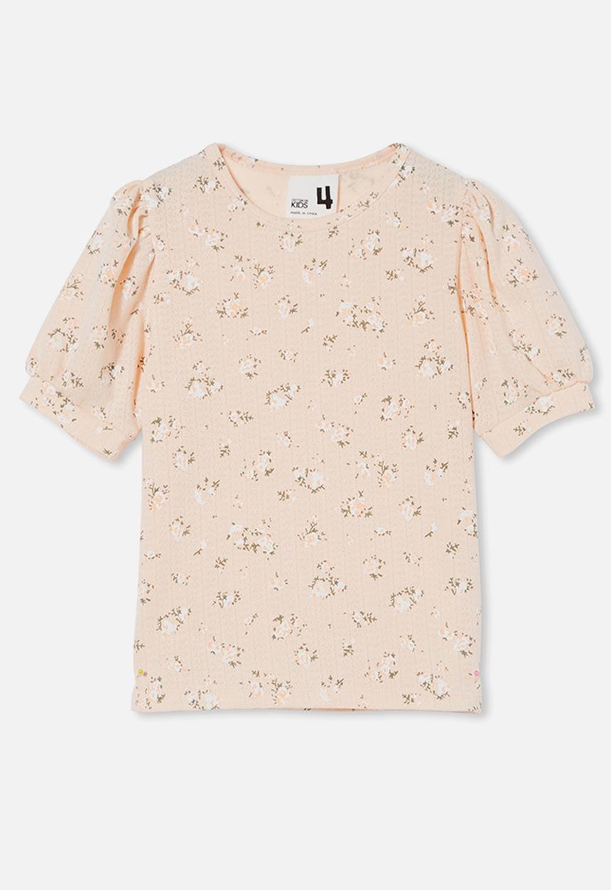 Cotton On - Jasmine puff sleeve top - peach