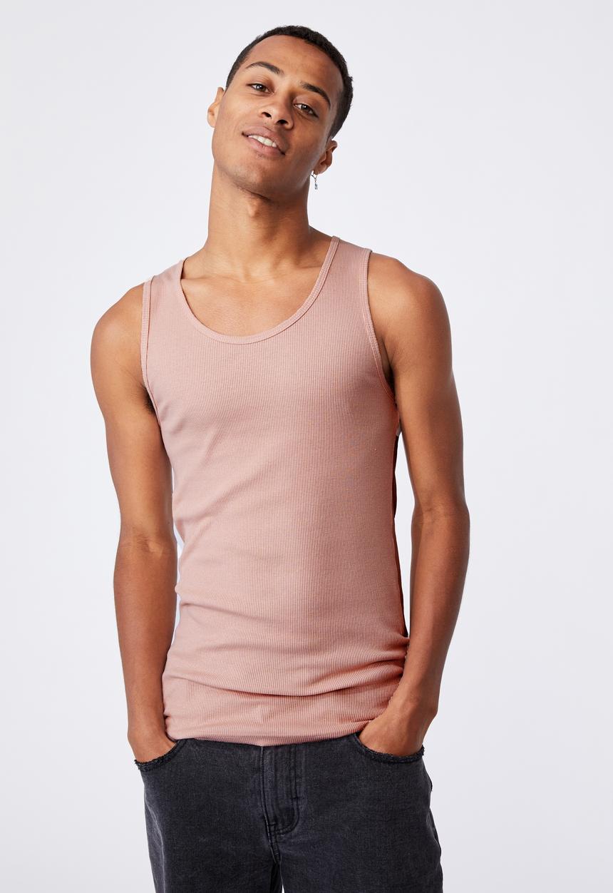 Cotton On - 2x2 rib tank - pink