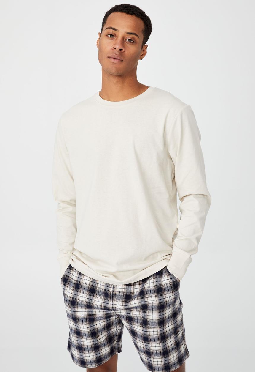 Cotton On - Organic sleep jersey long sleeve t-shirt - bone