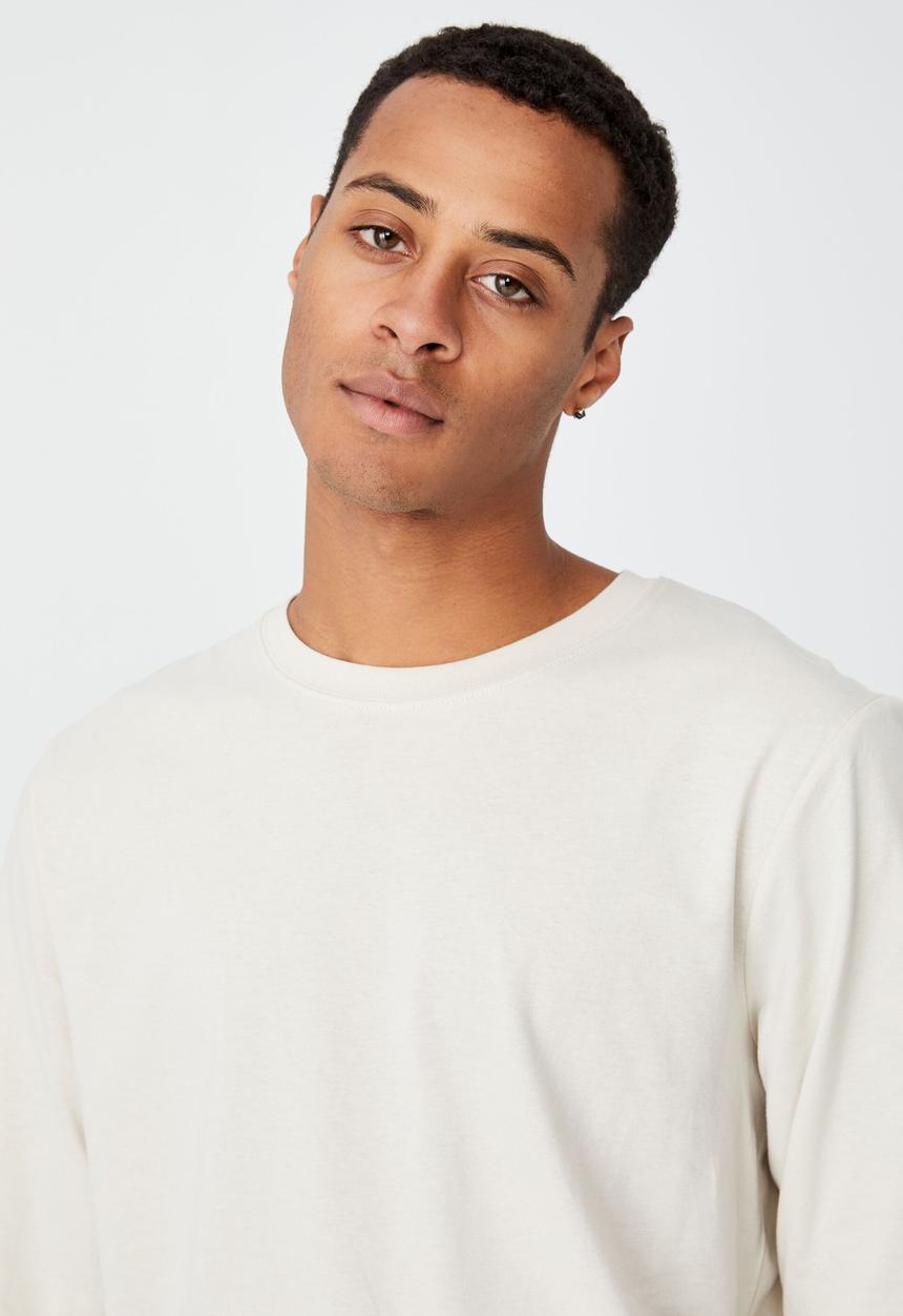 Cotton On - Organic sleep jersey long sleeve t-shirt - bone