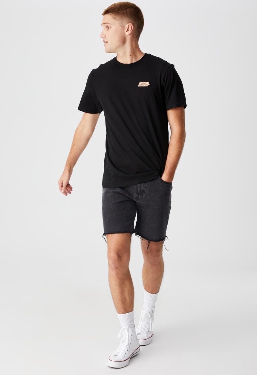Cotton On - Tbar art T-shirt - black